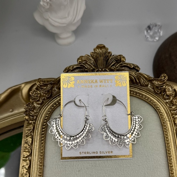 Annika Witt Sterling Silver Filigree Hoop Earrings – Made in Bali - Picture 1 of 6